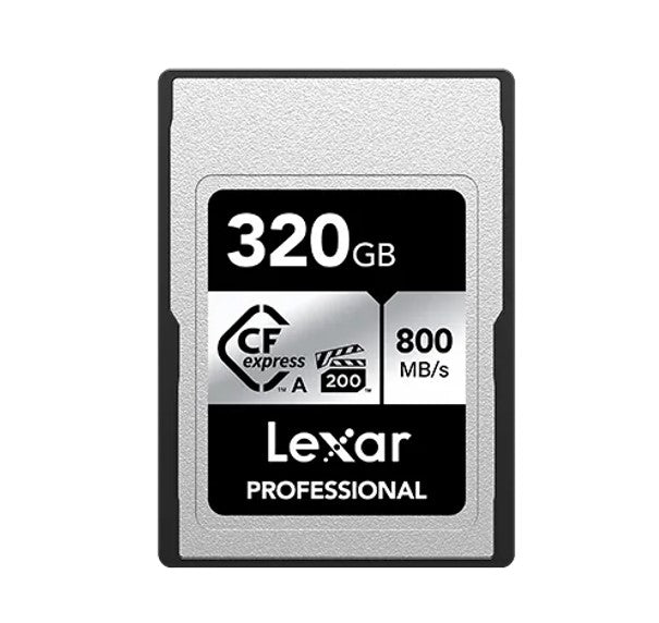 Lexar Professional CFexpress ™Type A card Silver series 320GB -- CFexpress Type A Professional Silver Series, up to 800MB/s read, 700MB/s write