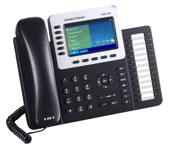 *LS Grandstream GXP2160 6 Line IP Phone, 6 SIP Accounts, 480x272 Colour LCD, Dual GbE, 5 program keys, 24 BLF keys, Built-In Bluetooth