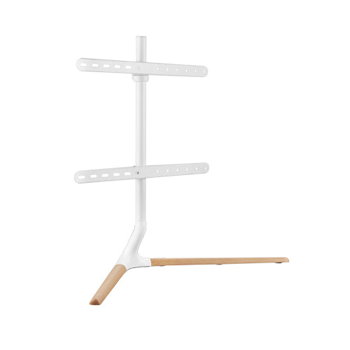Brateck Modern Linear Tabletop TV Stand For 49'-70' TVs -- Matte White & Beech(LS)