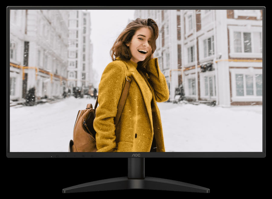 AOC 27' IPS, 100Hz, 250cd/m2, Full HD 1920 × 1080, 3-Way Frameless Slim- HDMI , VGA Tilt Low Blue Mode Flicker Free, VESA 100mm, Home Office Monitor