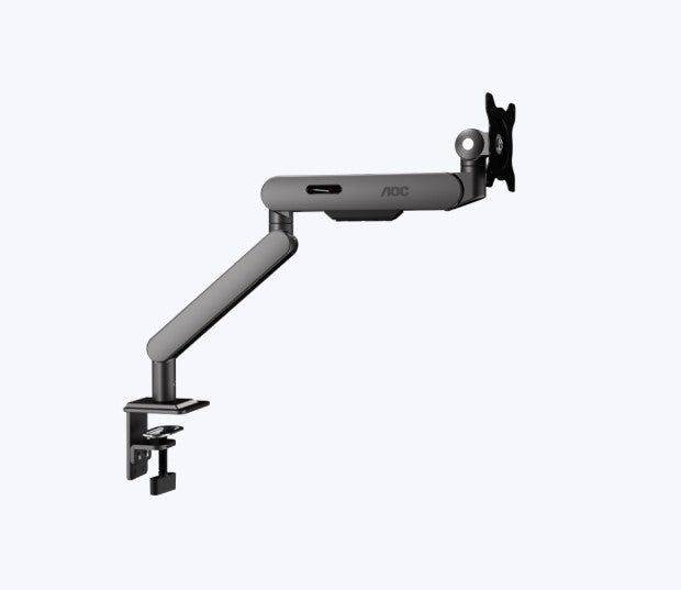 (LS)AOC AM402G Gray Desk-mount aluminum Alloy Structure. Mechanical Spring. Full Range Motion 17-34' up to 9KG VESA 100 and 75mm