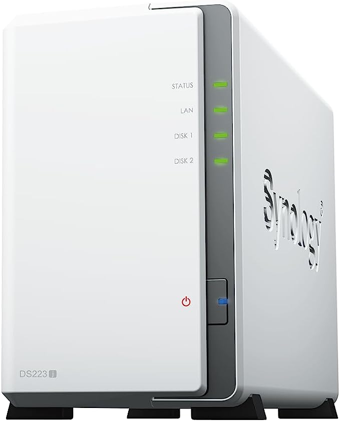 Synology DiskStation DS223J 2-Bay 3.5' SATA HDD/ 2.5' SATA SSD/  4-core 1.7 GHz  / 1 GB DDR4 non-ECC / 2-year hardware warranty