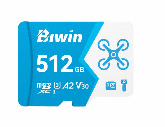 Biwin MS160-512G MS160 microSD Card 512GB U3, V30, A2,Read/Write Speeds Up to 160/120 MB/s