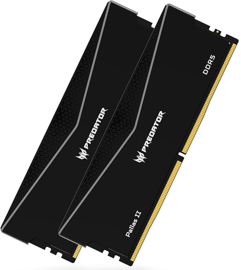 PREDATOR PALLASII DDR5 32GB Black 16GBx2 6000Mhz 1R8 CL34 Black Supports Intel XMP 3.0 and AMD EXPO CL34