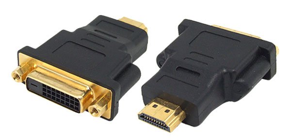 8Ware DVI-D to HDMI Female to Male Adapter Black compatible with TV, DVD, LCD monitor