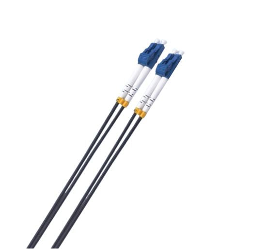 8ware Fibre UPC LC-LC Single Mode OS2 Dual-core Optic Duplex Armored Low smoke zero halogen (LSZH) cable Black 20M