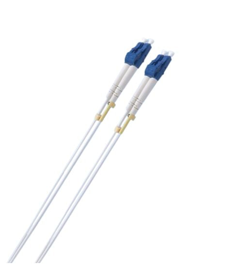 8ware Fibre UPC LC-LC Single Mode OS2 Dual-core Optic Duplex Armored Low smoke zero halogen (LSZH) cable White 1.5M