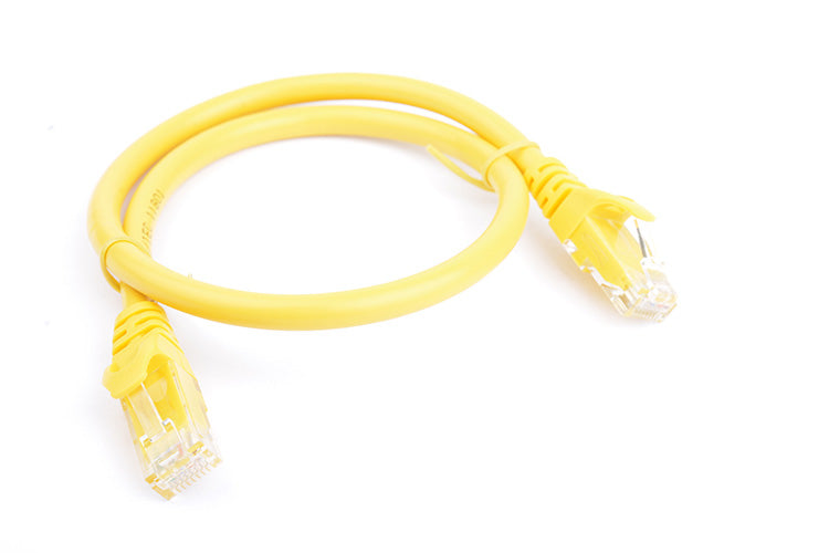 8Ware CAT6A Cable 0.5m (50cm) - Yellow Color RJ45 Ethernet Network LAN UTP Patch Cord Snagless