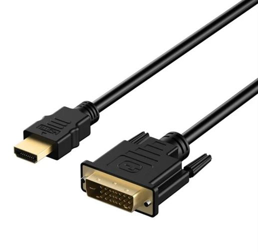 8ware HDMI to DVI-D Adapter Converter Cable 2m - Retail Pack Male to Male 30AWG Gold Plated PVC Jacket for PS4 PS3 Xbox Monitor PC Computer Projector