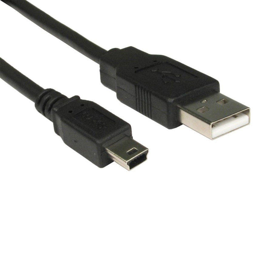 8Ware USB 2.0 Cable 1m A Male to Mini B Black