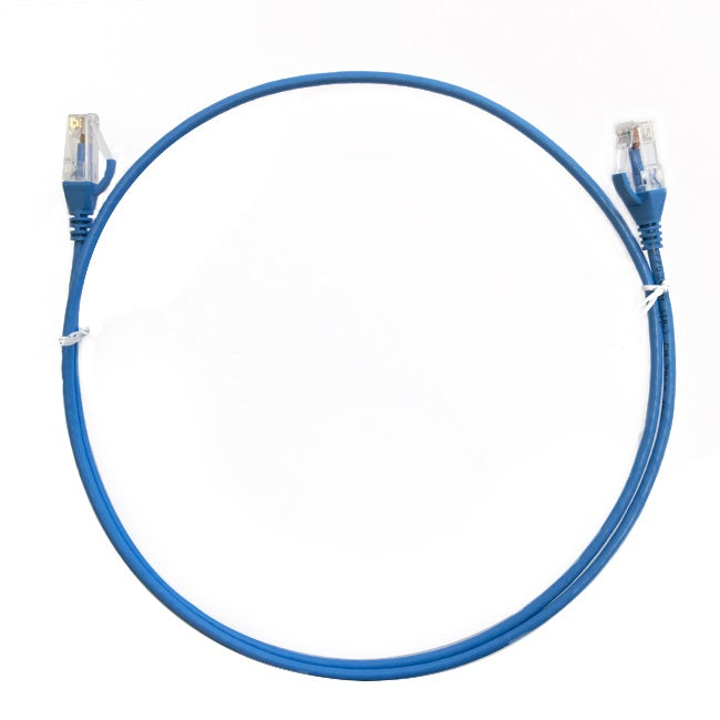 8ware CAT6 Ultra Thin Slim Cable 1m / 100cm - Blue Color Premium RJ45 Ethernet Network LAN UTP Patch Cord 26AWG for Data