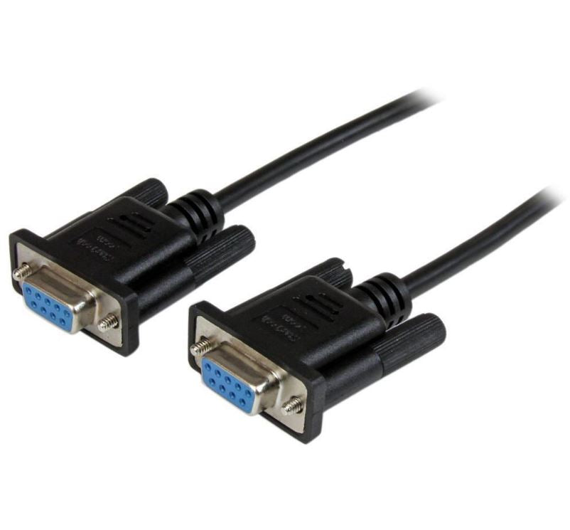 Astrotek 3m Serial RS232 Null Modem Cable - DB9 Female to Female 9 pin Wired Crossover for Data Transfer btw 2 DTE devices Computer Terminal Printer