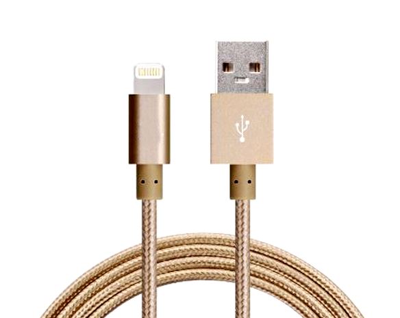 Astrotek 1m USB Lightning Data Sync Charger Gold Color Cable for iPhone X 9 8 7S 7 Plus 6S 6 Plus 5 5S iPad Air Mini iPod