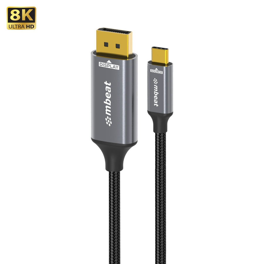 mbeat Tough Link 8K 1.8m USB-C to DisplayPort Cable  Up to 8K@60Hz (7680×4320) USB-C Version: 3.2 Gen 2 Product Weight: 76.3g