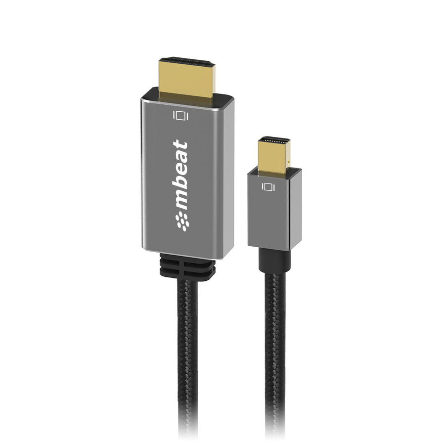 mbeat 'Tough Link' 1.8m Mini DisplayPort to HDMI Cable - Space Grey Package Weight: 100g HDMI Cable Mini Displayport  Package Weight: 100g