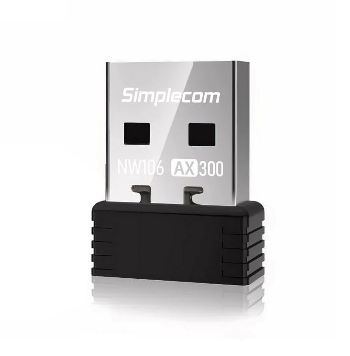 Simplecom NW106 AX300 2.4GHz Wi-Fi 6 USB Wireless Nano Adapter