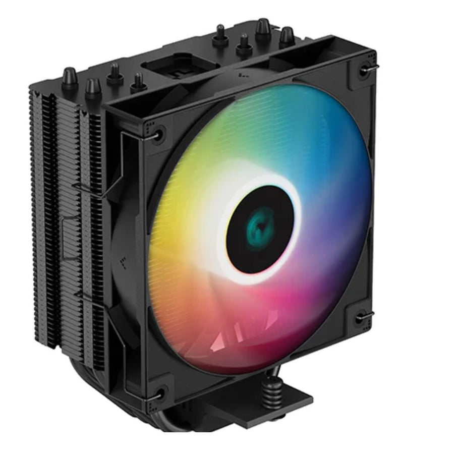 DeepCool AG400 Black ARGB Single Tower CPU Cooler, TDP 220W,120mm Static ARGB Fan, 4 Direct-Touch Copper Heat Pipes, Intel LGA1851/1700/AMD AM5 Suppor