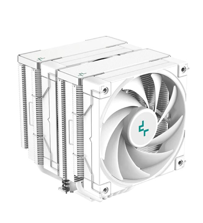 DeepCool AK620 White Performance Dual Tower CPU Cooler, 6 Copper Heat Pipes, 2x 120 FDB Fans,  260W Heat Dissipation LGA2066/2011-v3/1200/1511/1700