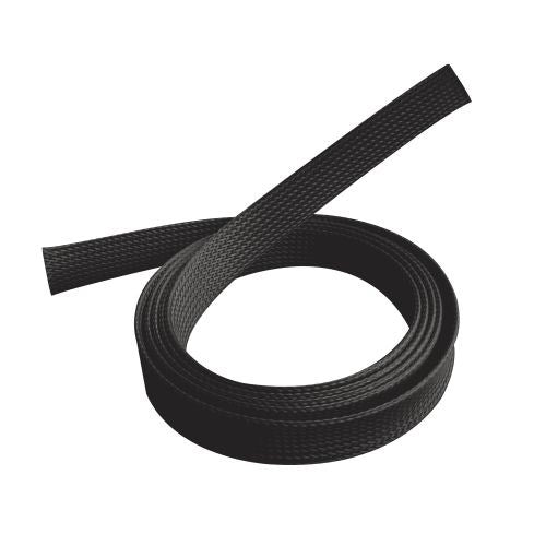 Brateck Braided Cable Sock (20mm/0.79' Width)  Material Polyester Dimensions1000x20mm -- Black (LS)