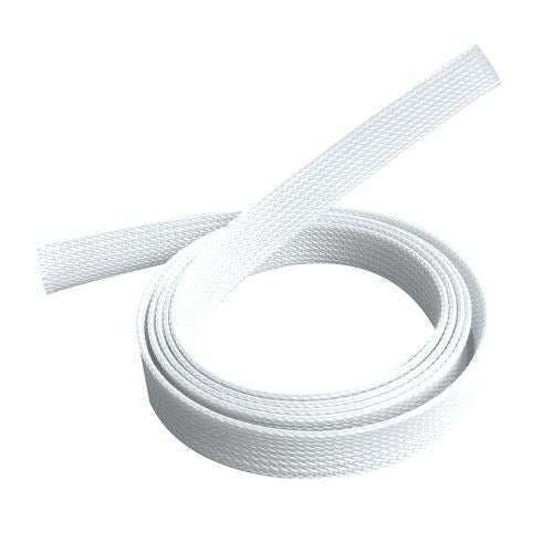 Brateck Braided Cable Sock (20mm/0.79' Width)  Material Polyester Dimensions1000x20mm -- White (LS)