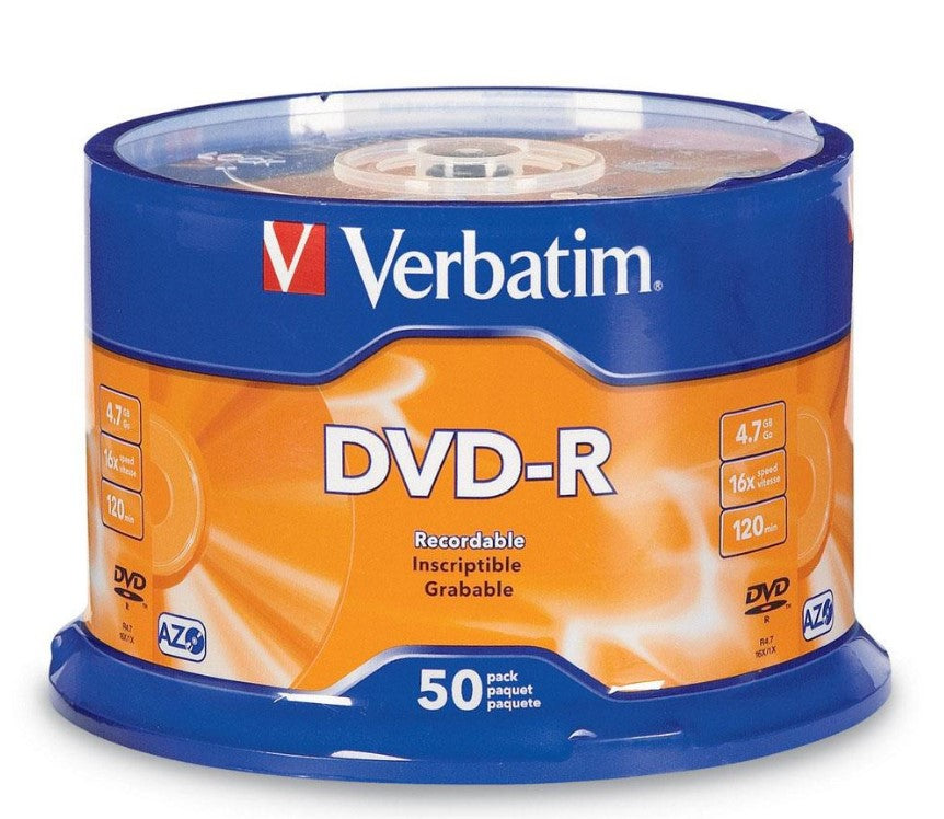 Verbatim DVD-R 4.7GB 50pk Spindle 16x