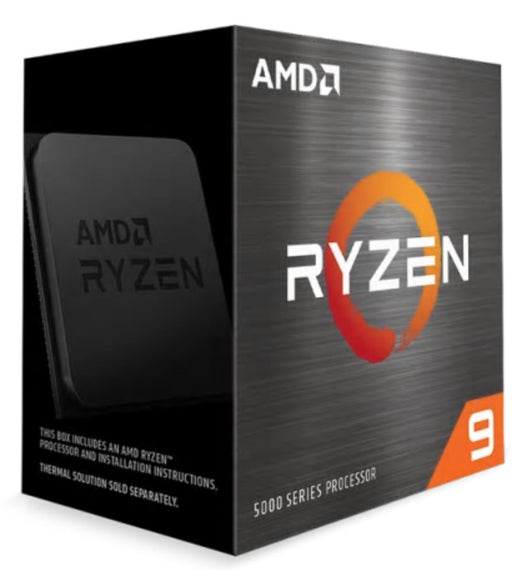 AMD Ryzen 9 5900X Zen 3 CPU 12C/24T TDP 105W Boost Up to 4.8GHz Base 3.7GHz Total Cache 70MB No Cooler (RYZEN5000)(AMDCPU)