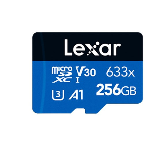 Lexar High-Performance 633x microSDHC/microSDXC UHS-I 256GB – C10, A1, UHS-I (U3), V30, up to 100MB/s read, 45MB/s write