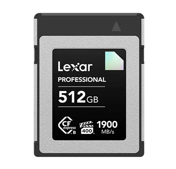 Lexar CFexpress Type B Diamond  Series 512GB– CFexpress Type B card Diamond 1900MB/s read, up to 1700MB/s write, VPG400, 8K RAW