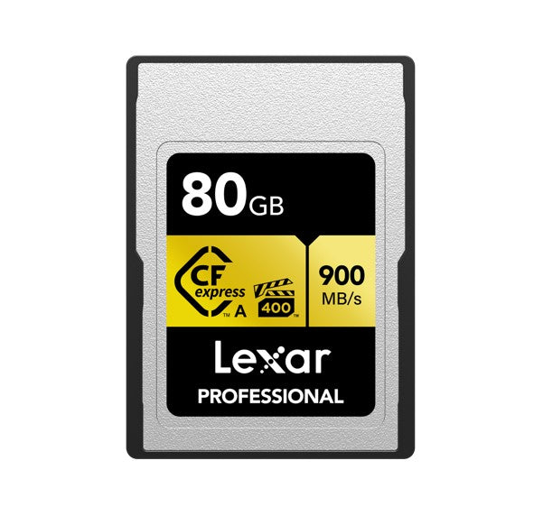 Lexar Professional  CFexpress ™Type  A  card Gold series-CFexpress Type A Professional Gold Series, up to 900MB/s read, 800MB/s write 80GB