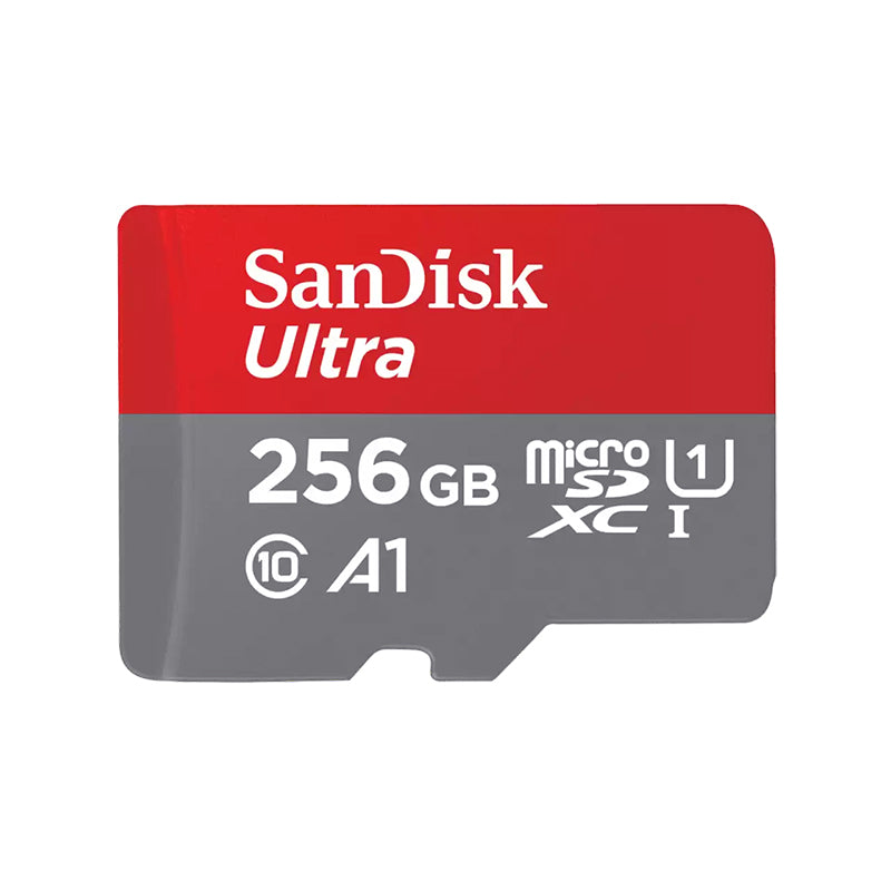 SanDisk Ultra 256GB microSD SDHC SDXC, 256 GB, 150 MB/S, 2 Years Warranty