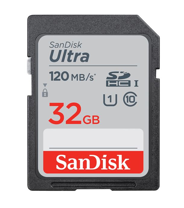 SanDisk Ultra 32GB SDHC SDXC UHS-I Memory Card 120MB/s Full HD Class 10 Speed Shock Proof Temperature Proof Water Proof X-ray Proof Digital Camera