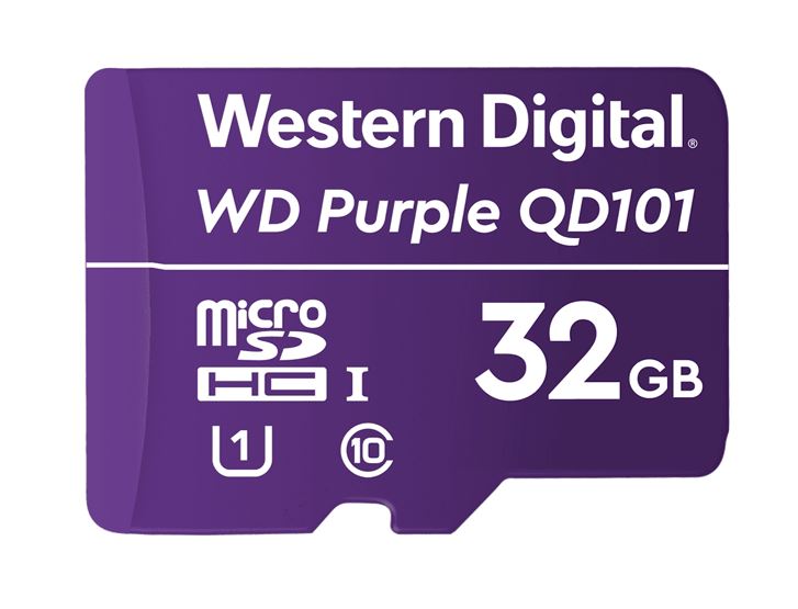 Western Digital WD Purple 32GB MicroSDXC Card 24/7 -25°C to 85°C Weather & Humidity Resistant Surveillance IP Camera DVR NVR Dash Cams Drones >16GB