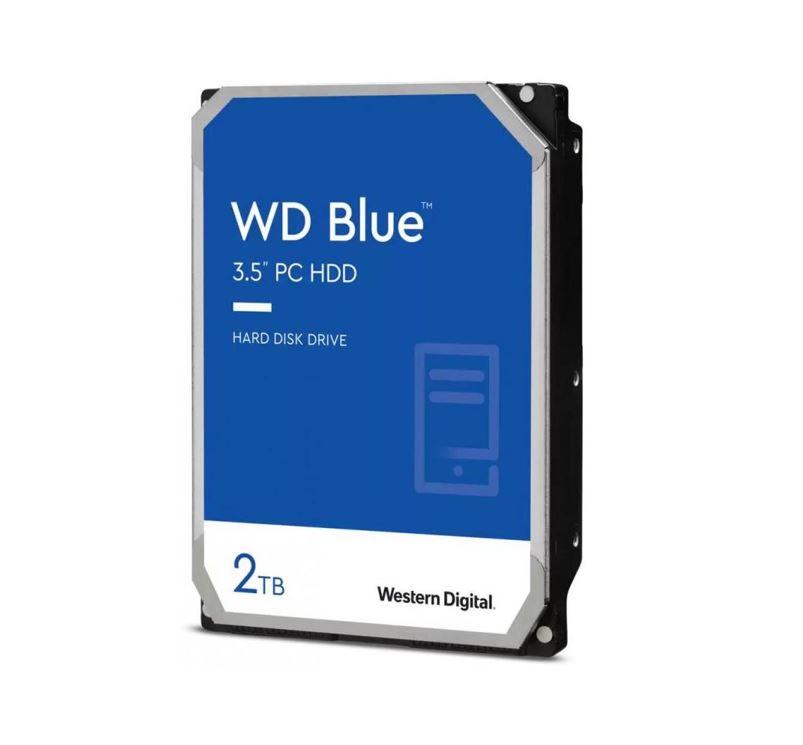 Western Digital WD Blue 2TB 3.5' HDD SATA 6Gb/s 7200RPM 256MB Cache SMR Tech 2yrs Wty