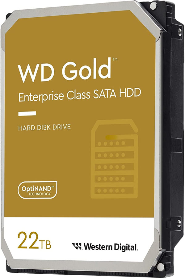 Western Digital Gold 22TB 3.5' Enterprise Class SATA 6 Gb/s HDD 7200 RPM Cache Size 512MB 5-Year Limited Warranty