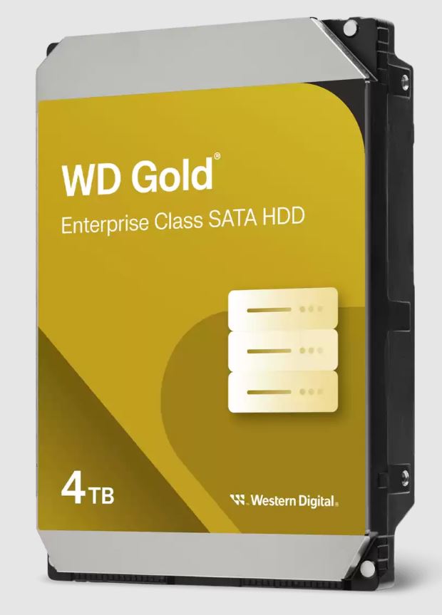 Western Digital Gold 4TB 3.5' Enterprise Class SATA 6 Gb/s HDD 7200 RPM Cache Size  256MB 5-Year Limited Warranty