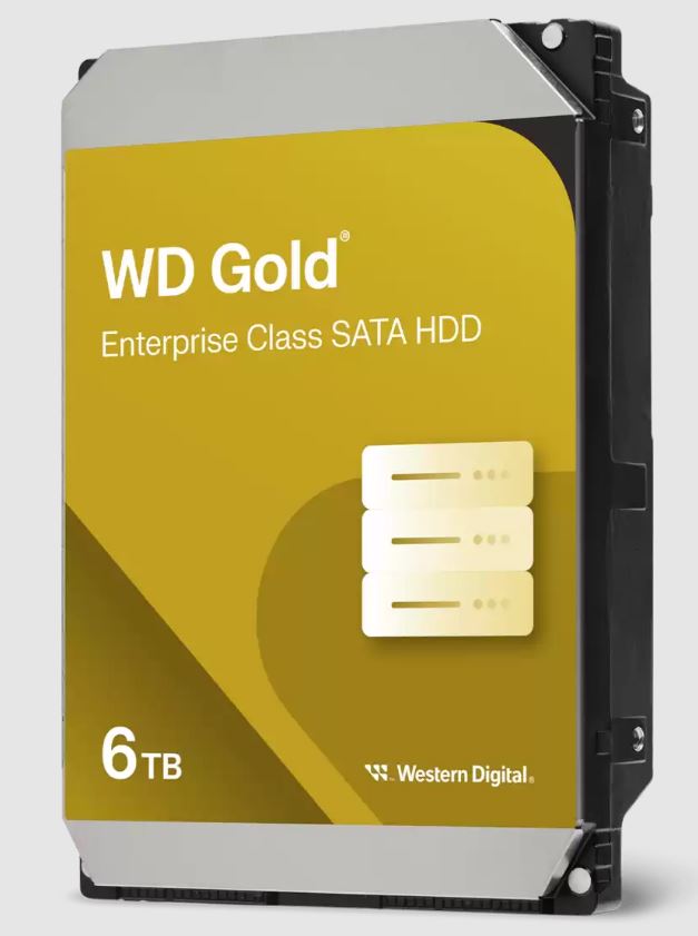 Western Digital Gold 6TB 3.5' Enterprise Class SATA 6 Gb/s HDD 7200 RPM Cache Size  256MB 5-Year Limited Warranty