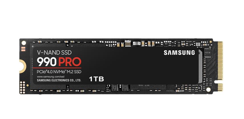 Samsung 990 Pro 1TB Gen4 NVMe SSD 7450MB/s 6900MB/s R/W 1550K/1200K IOPS 600TBW 1.5M Hrs MTBF for PS5 5yrs Wty