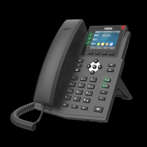 Fanvil X3U Pro Enterprise IP Phone - 2.8' Colour Screen, 3 Lines, No DSS Buttons, Dual Gigabit NIC, HD Audio Quality, 6 SIP Lines, PoE *LS*