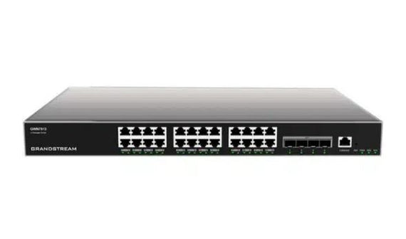 *LS* Grandstream IPG-GWN7813 Layer 3 network switch with 24 RJ45 Gigabit Ethernet ports for copper plus four 10 Gigabit SFP+ ports for fiber