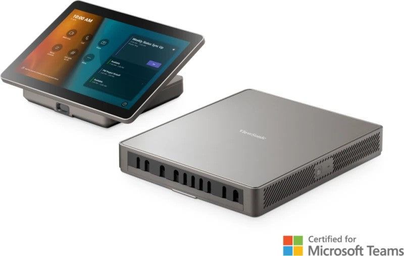 Viewsonic Small and Medium Room MTR. Bundle for Microsoft Teams Rooms includes computing engine MPC310-W31-TU and touch console MRC1010-TN