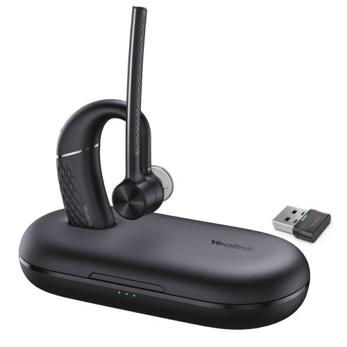 Yealink BH71 Pro Bluetooth Wireless Mono Headset,USB-A, Mobile/PC,4-Mic Noise Cancellation,Hybrid Worker,130FT Range, 10H Talk Time