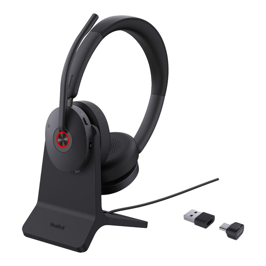 Yealink BH74 with Stand UC USB-C/A Bluetooth Headset, Active Noise Cancellation, Acoustic Shield, Wireless range 50 m, talk time of up to 32 hours