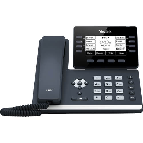 Yealink SIP-T53, 12 Line IP HD Phone Prime Business Phone, 3.7' 360 x 160 greyscale screen, HD voice, Dual Gig Ports, USB 2.0 Port, SBC Ready