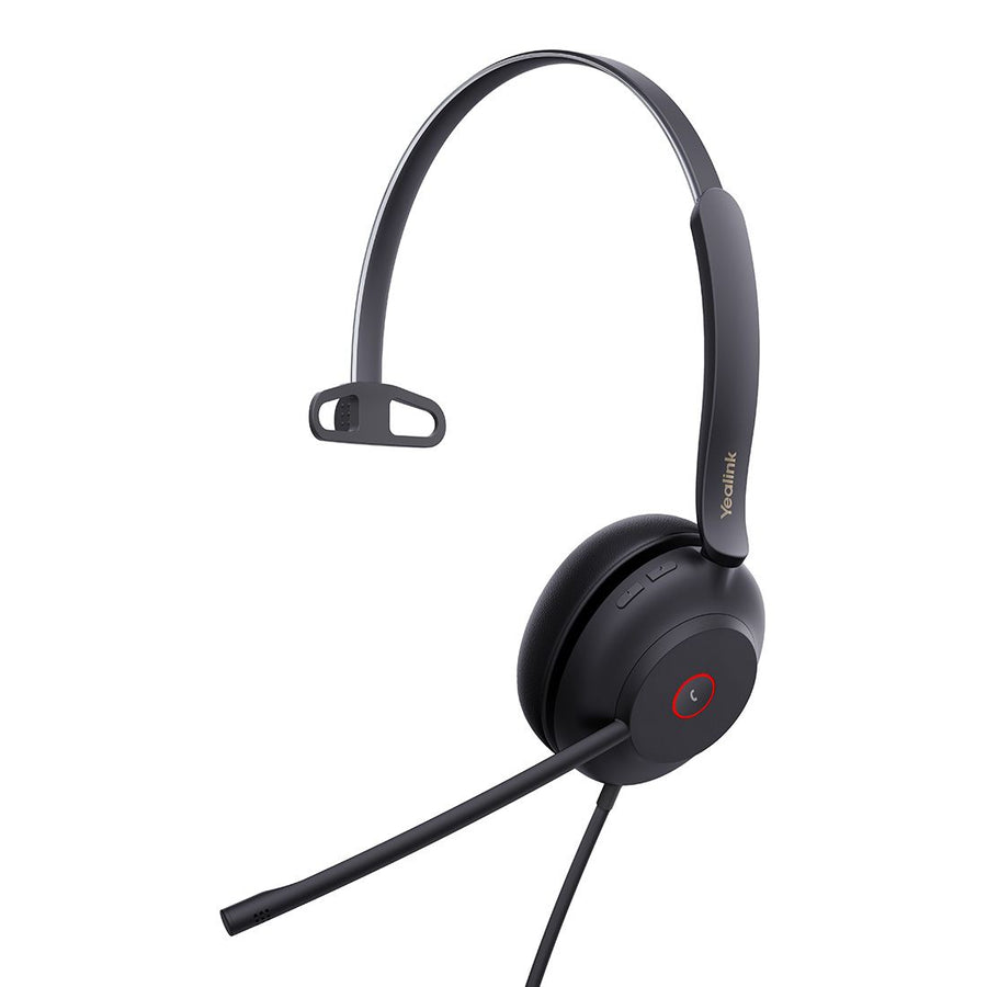 Yealink UH37 Mono USB Wired Headset, UC, USB-C, 35mm Speaker, Busylight, Leather Ear Cushion,HD Audio, 2Mic Noise Killer, Microsoft Teams & UC