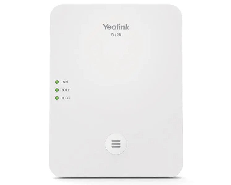 Yealink W80B Wireless DECT IP Multi-Cell System Solution, Up to 100 parallel calls, Up to 100 handsets, Up to 100 SIP accounts, Support PoE & IPv6I