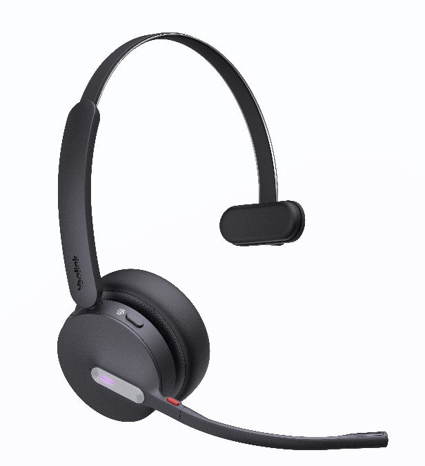 Yealink WH64 Hybrid Mono Teams DECT Wireless Headset, DECT & Bluetooth Hybrid Wireless Technology, 3-Mic Noise Cancellation, Teams, Dongle WDD60