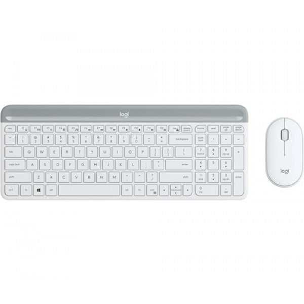 Logitech MK470 Slim Wireless Keyboard Mouse Combo Nano Receiver 1 Yr Warranty -White