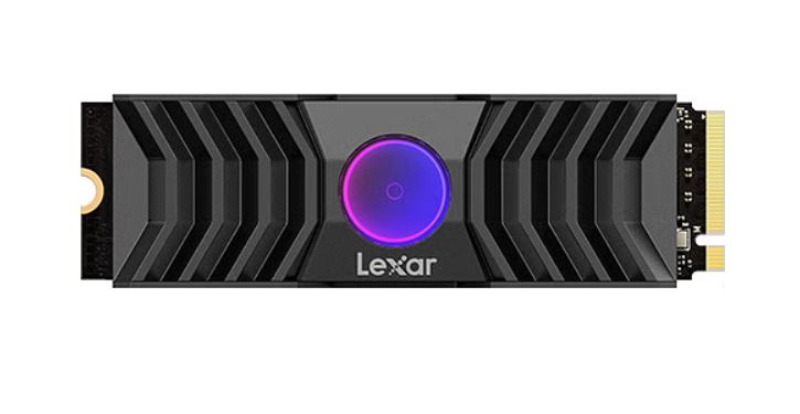 Lexar LNM1090001T-RNANG Internal SSD 1TB PCIe G5x4 M.2 2280 up to 11500MB/s read, 9000MB/s write, with RGB FAN Heatsink