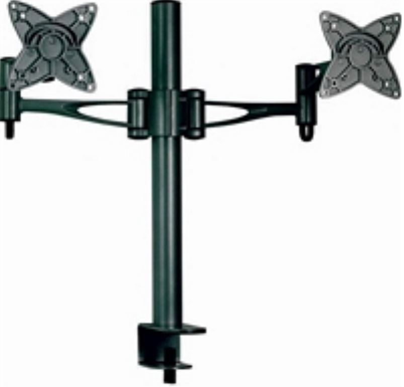 Astrotek Dual Monitor Arm Desk Mount Height Adjustable Stand for 2x LCD Display 23.8' 24' 27' 31.5' 32' 8kg 30° Tilt 180° Swivel 360° Pivot VESA