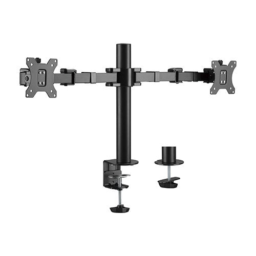 Brateck Dual Monitors Affordable Steel Articulating Monitor Arm Fit Most 17'-31' Monitors Up to 9kg per screen VESA 75x75/100x100